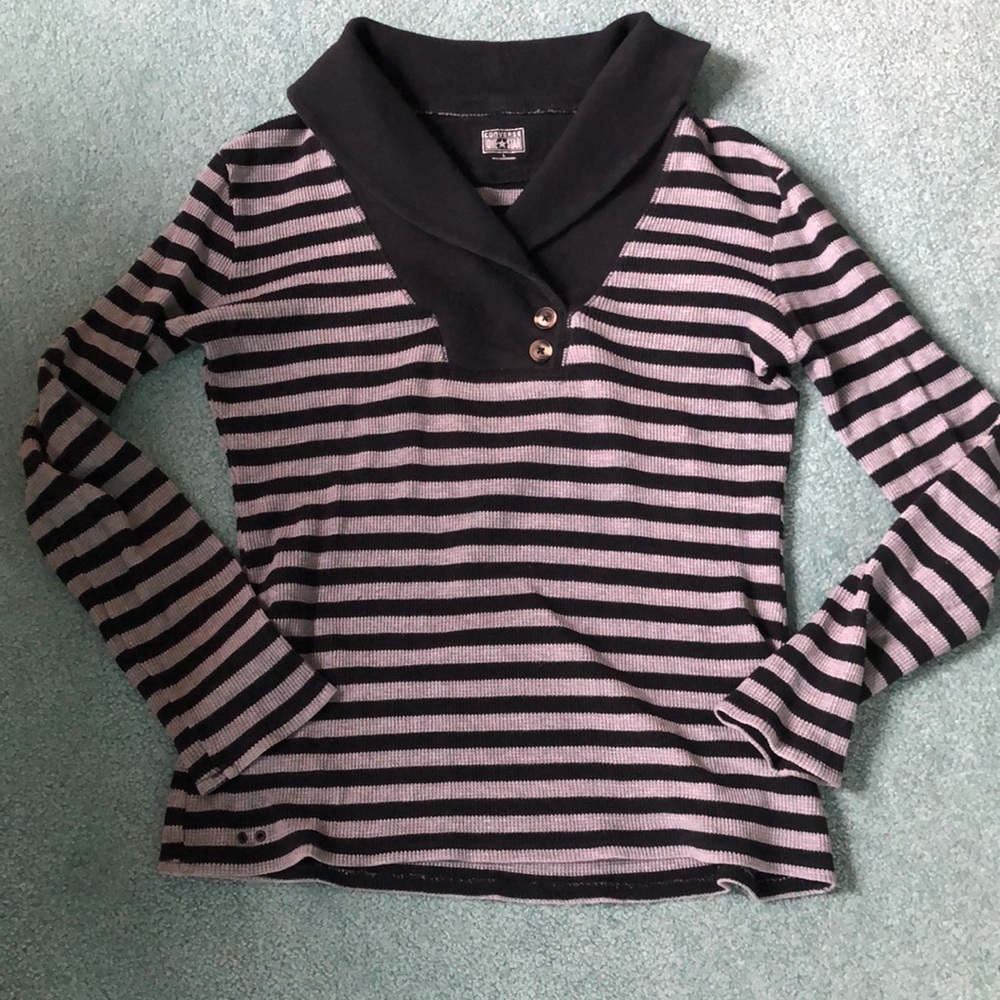 Striped Black and Gray top